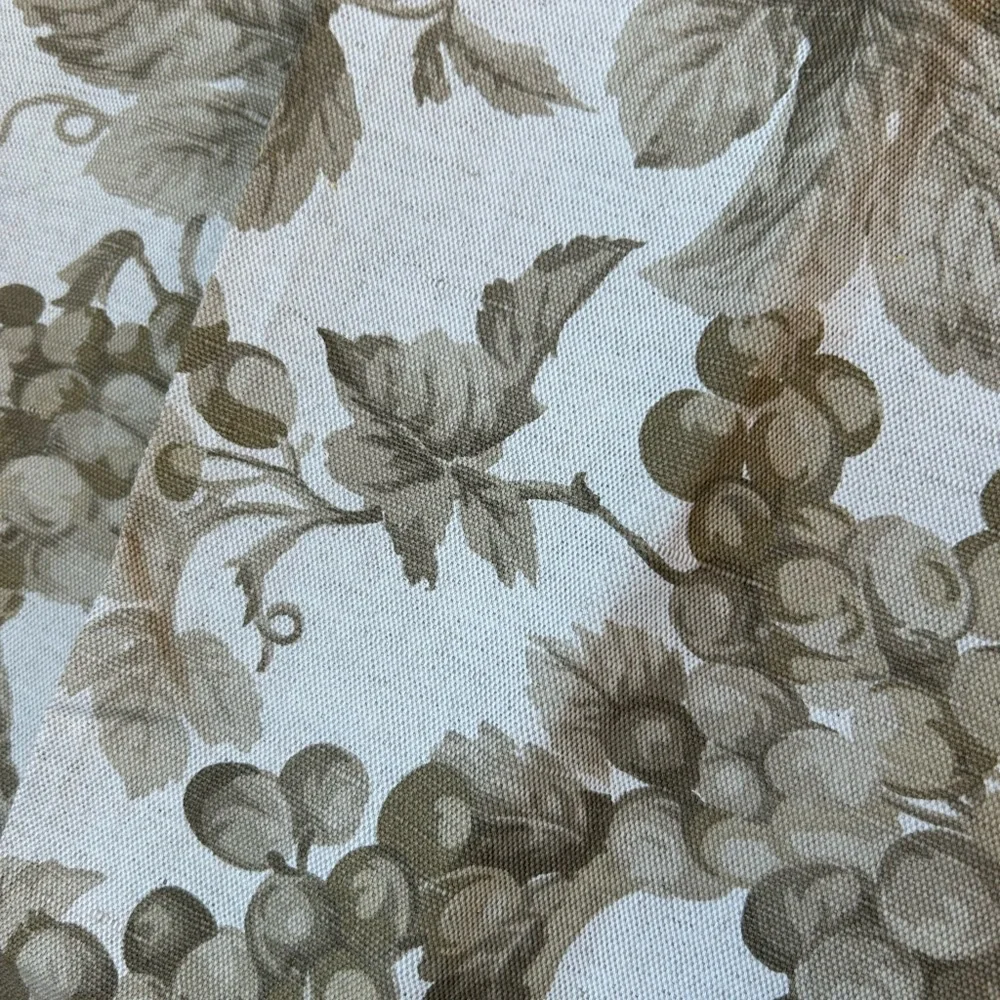 Williams Sonoma Tablecloth Elegant Leaf Grape Pattern Linen Blend Dining 70x90